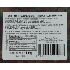 CUISINEADDICT Fruits Confits|Cubes de Fruits Confits tricolores 1kg