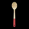 PEBBLY Maryses Et Cuillères|Cuillère de Cuisine Ajourée Bambou 30 cm Rouge