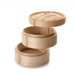 IBILI Cuiseur Vapeur|Cuiseur Vapeur Bambou Ø 20 cm x H 23 cm