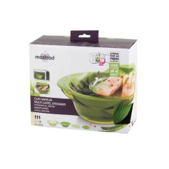 MASTRAD Cuiseur Vapeur|Cuit Vapeur en Silicone XL Vert