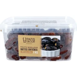 PATISDECOR Fruits Secs|Dattes Dénoyautées Entières 1 kg Patisdécor