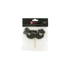 PATISDECOR Décoration Gâteau|Décor Bonne Fête Moustache sur Pic (x2) Patisdécor