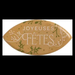 FLORENSUC Décoration Comestible|Décor Chocolat Blond Feuilles Joyeuses Fêtes (x 84)