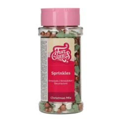 FUNCAKES Décoration Comestible|Décoration en Sucre Christmas Mix Noël 55 g