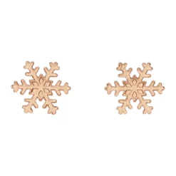 FUNCAKES Décoration Comestible|Décoration Gâteau Flocon de Neige Doré en Pâte à Sucre (x12)