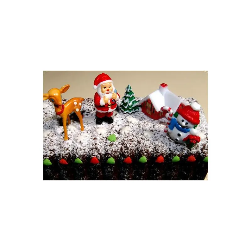 SCRAPCOOKING Décoration Gâteau|Décorations de bûches de Noël (x4)