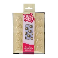 FUNCAKES Décoration Comestible|Décors Chocolat Blanc Fantôme (x20)