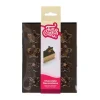 FUNCAKES Décoration Comestible|Décors Chocolat Noir Étoiles Or (x12)
