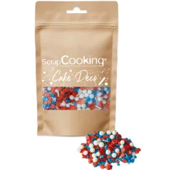 SCRAPCOOKING Décoration Comestible|Décors en Sucre Bleu Blanc Rouge 50 g