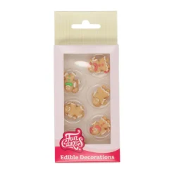 FUNCAKES Décoration Comestible|Décors en Sucre Bonhommes Pain d'Épices (x12)