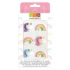 SCRAPCOOKING Décoration Comestible|Décors en Sucre Licorne et Arc en Ciel x6