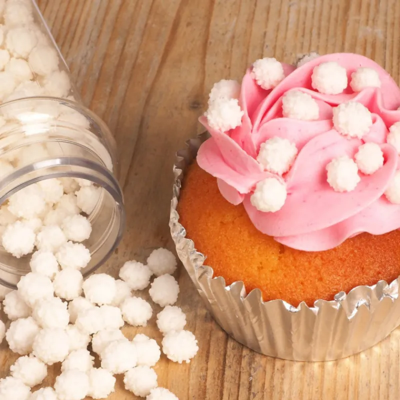 FUNCAKES Décoration Comestible|Décors en Sucre Mimosa Blanc 45g