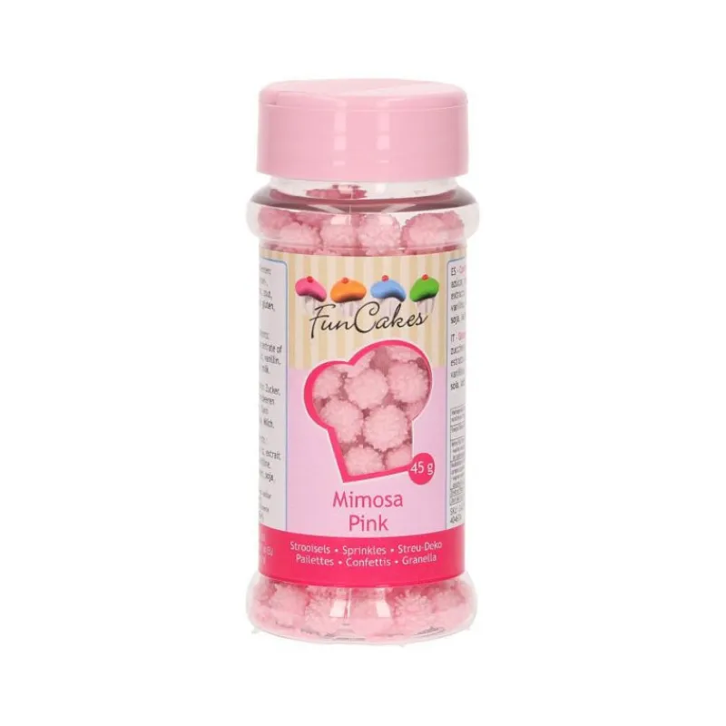 FUNCAKES Décoration Comestible|Décors en Sucre Mimosa Rose 45g