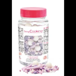 SCRAPCOOKING Décoration Comestible|Décors en Sucre Mélange Rods Lilas 70 g