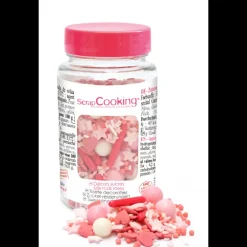 SCRAPCOOKING Décoration Comestible|Décors en Sucre Mélange Rods Rose 70 g