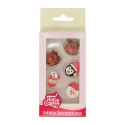 FUNCAKES Décoration Comestible|Décors en Sucre Personnages de Noël (x12)