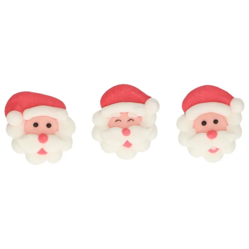 FUNCAKES Décoration Comestible|Décors en Sucre Père Noël (x8)