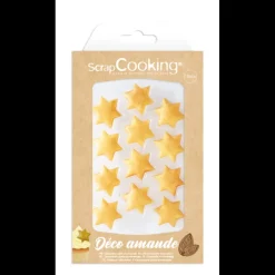 SCRAPCOOKING Décoration Comestible|Décors Pâte d'Amande Etoiles Dorées (x6)