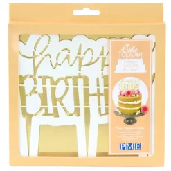 PME Décoration Gâteau|Découpoir Cake Topper Happy Birthday Moderne 16,5 x 15 cm