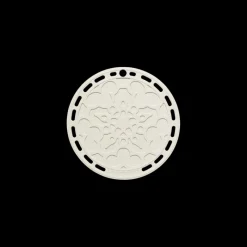 LE CREUSET Servir, Présenter|Dessous de Plat en Silicone Fleur 20 cm Meringue