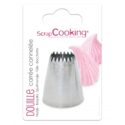 SCRAPCOOKING Douilles Pâtisserie|Douille Carrée Cannelée en Inox
