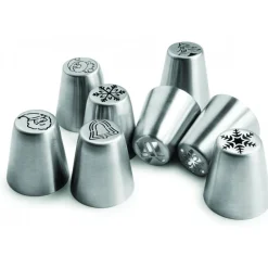IBILI Douilles Pâtisserie|Douilles Russes Décors Noël Ø 2,4 cm (x8)