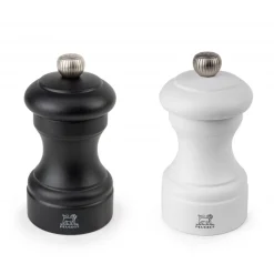 PEUGEOT Moulin|Duo Moulin à Poivre et à Sel Bistro 10 cm Noir et Blanc