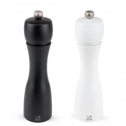 PEUGEOT Moulin|Duo Moulin à Poivre et à Sel Tahiti 20 cm Noir et Blanc