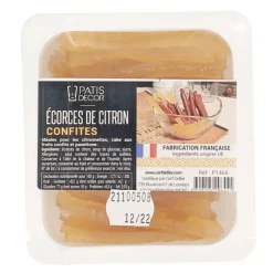 PATISDECOR Fruits Confits|Ecorces Citron Confites en Lamelles 145 g Patisdécor