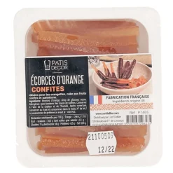 PATISDECOR Fruits Confits|Ecorces Oranges Confites en Lamelles 145 g Patisdécor