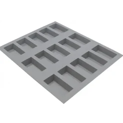 DE BUYER Moule Silicone|Elastomoule Financier - 15 empreintes 21 x 17,6 cm - Silicone