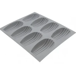 DE BUYER Moule Silicone|Moules À Gâteaux|Elastomoule Madeleine - 8 empreintes 21 x 17,6 cm - Silicone