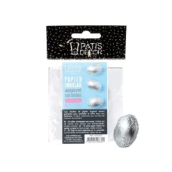 PATISDECOR Emballage Alimentaire|Emballage Pour Bonbons Argenté 50 feuilles Patisdécor