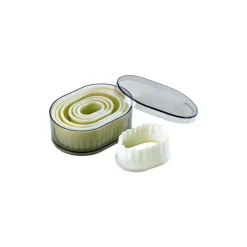MALLARD FERRIERE Emporte Pièce - Découpoir Pâtisserie|Emporte Pièce Ovale Cannelé Polyglass (x7)