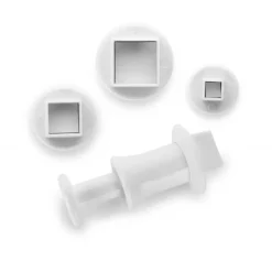 IBILI Emporte Pièce - Découpoir Pâtisserie|Emporte-Pièce avec Poussoir Carré (x3)