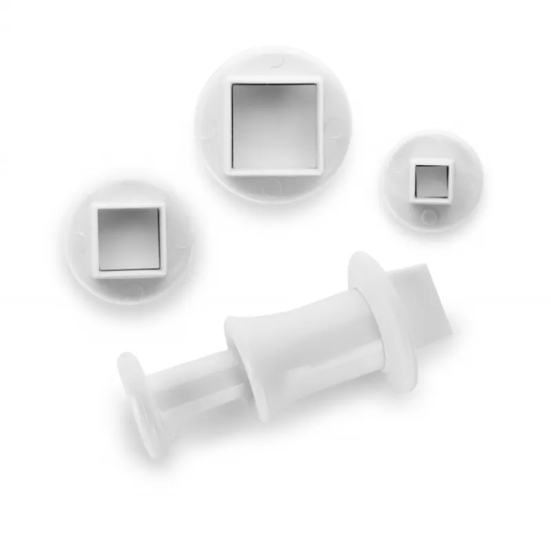 IBILI Emporte Pièce - Découpoir Pâtisserie|Emporte-Pièce avec Poussoir Carré (x3)