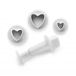 IBILI Emporte Pièce - Découpoir Pâtisserie|Emporte-Pièce avec Poussoir Coeur (x3)