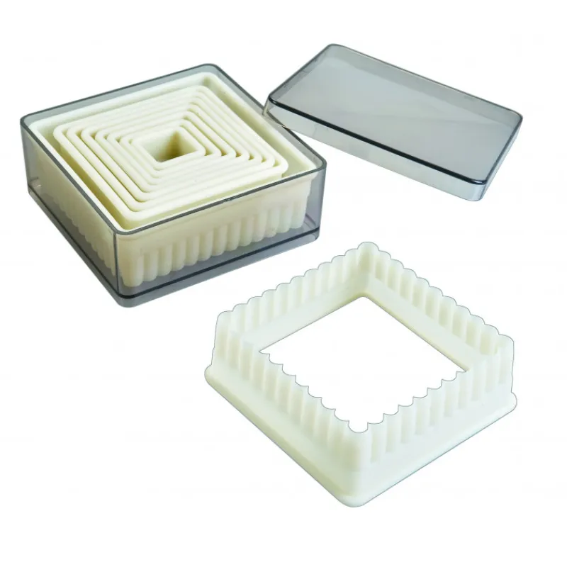 IBILI Emporte Pièce - Découpoir Pâtisserie|Emporte-Pièce Carré Cannelé Polyglass (x9)