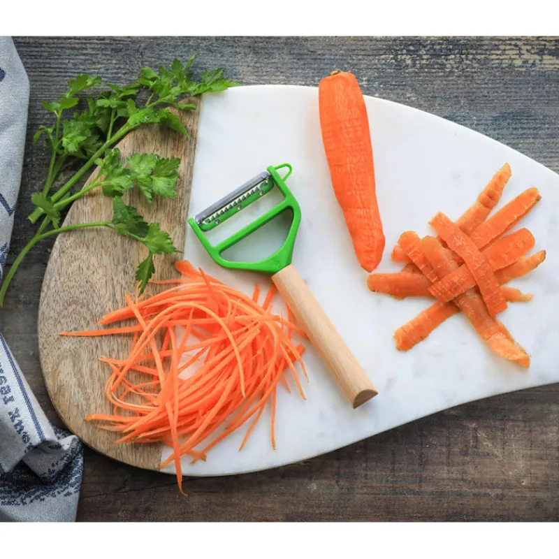 OPINEL Eplucheurs, Dénoyauteur|Eplucheur en Bois Vert T-duo