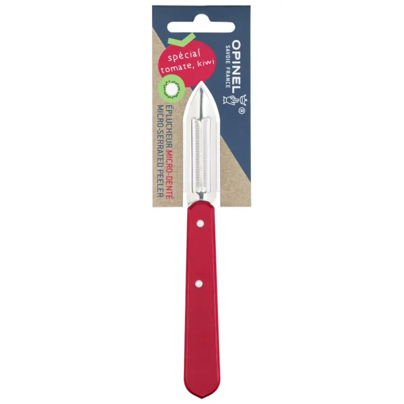 OPINEL Eplucheurs, Dénoyauteur|Eplucheur Microdenté N°115 Rouge