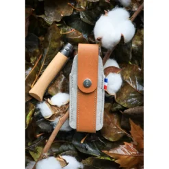 OPINEL Rangement Couteaux|Etui pour Couteau en Cuir et Feutrine Outdoor M Collection France