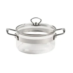 MASTRAD Faitout|Faitout en Verre avec Couvercle 20 x H 11 cm Belissam