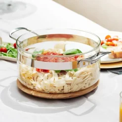 MASTRAD Faitout|Faitout en Verre avec Couvercle 24 x H 12 cm Belissam