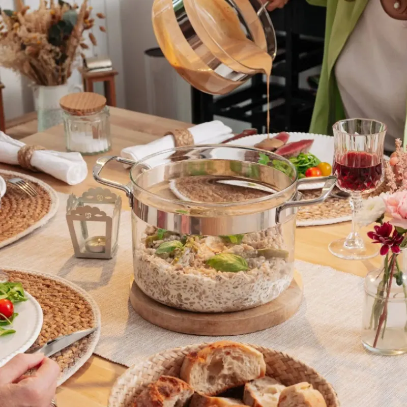 MASTRAD Faitout|Faitout en Verre avec Couvercle 20 x H 15 cm Belissam