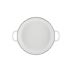 LE CREUSET Faitout|Faitout Fonte Émaillée Pétales Blanc avec Bouton Doré 26 cm