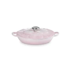 LE CREUSET Faitout|Faitout Fonte Émaillée Pétales Shell Pink 26 cm