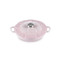 LE CREUSET Faitout|Faitout Fonte Émaillée Pétales Shell Pink 26 cm