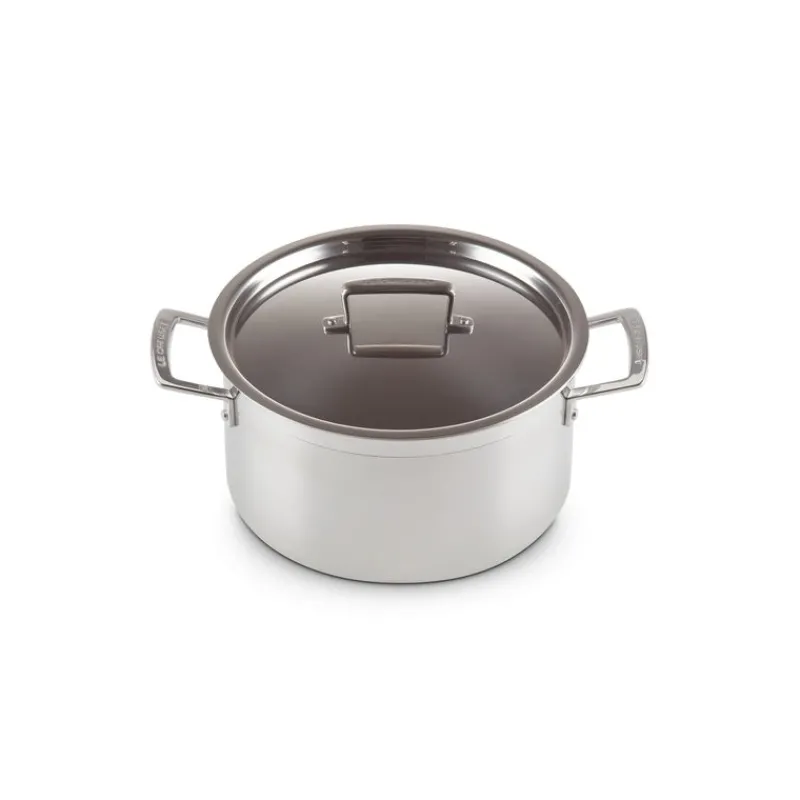 LE CREUSET Faitout|Faitout Inox 24 cm avec Couvercle