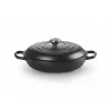 LE CREUSET Faitout|Faitout Noir Mat en Fonte avec Intérieur Noir 30 cm Signature
