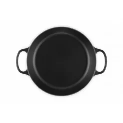 LE CREUSET Faitout|Faitout Noir Mat en Fonte avec Intérieur Noir 30 cm Signature